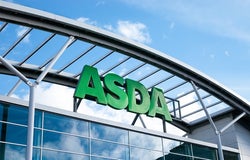 London, UK, October 23rd 2022:Asda Edmonton Green Superstore at 1 West Mall Edmonton, London N9 0AL. The main entrance logo sign and facade. Concept for cost of living, food shopping, higher prices.