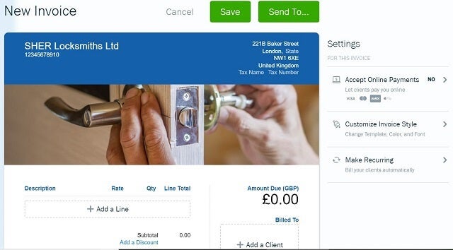 Freshbooks review create invoice