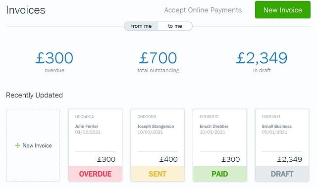Freshbooks review invoices summary