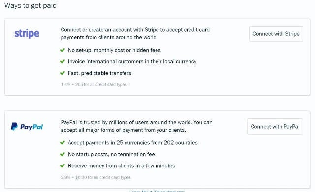 Freshbooks review online payments