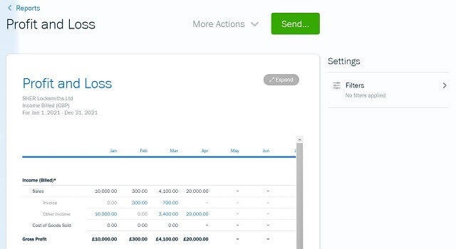 Freshbooks review reports