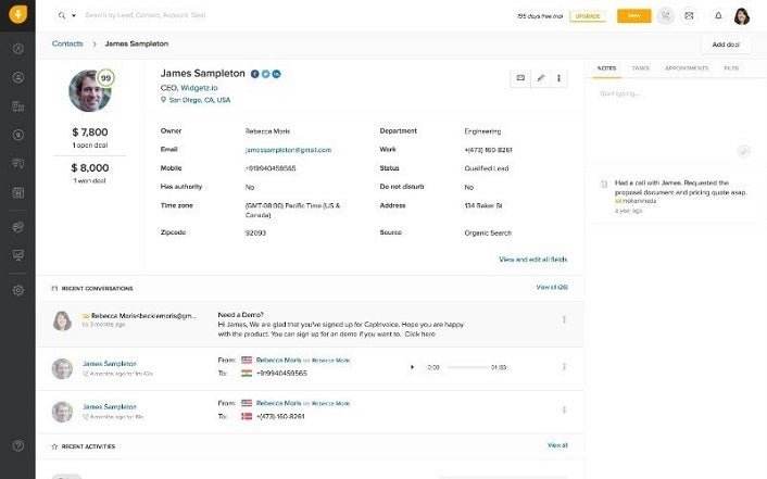 Freshsales screenshot