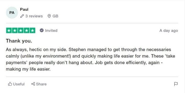 Takepayments trustpilot review